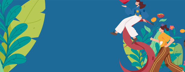 3.12 International Women's Day professional women flat character vector concept operation hand drawn illustration
