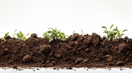 Soil Banner isolated on white Background