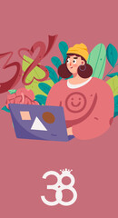 3.12 International Women's Day professional women flat character vector concept operation hand drawn illustration
