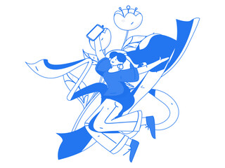 3.12 International Women's Day professional women flat character vector concept operation hand drawn illustration
