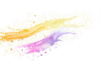 Rainbow watercolor banner background on white. Pure vibrant watercolor colors. Creative paint gradients, fluids, splashes, spray and stains. Abstract background 