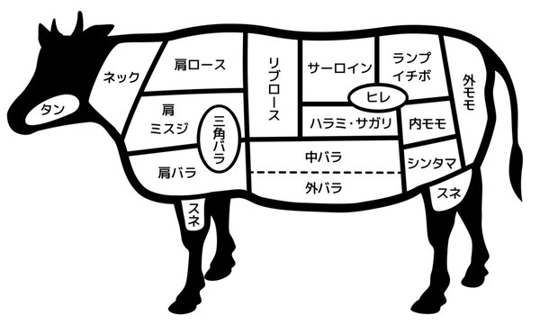recommend clip art: 牛肉の部位（畜産）