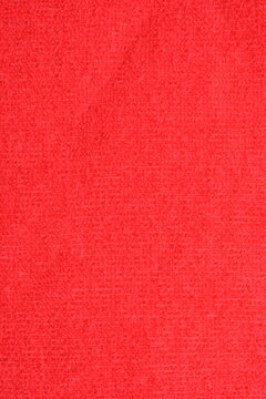 close up texture of red wool textile, christmas decoration design