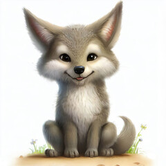 Obraz premium Digital illustration of a young Coyote