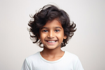 Smile face of indian little boy