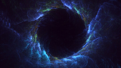 3D rendering abstract circle light background