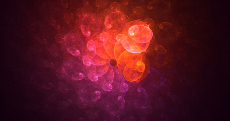 3D rendering abstract fractal light background
