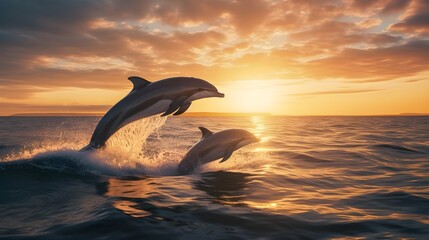 Meeresakrobaten: Die faszinierende Welt der Delfine - obrazy, fototapety, plakaty