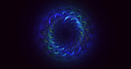 3D rendering abstract round hole light background