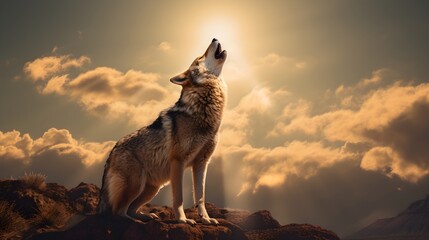 Die Stimme der Freiheit: Heulender Wolf in der Wildnis