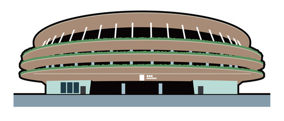 国立競技場　イラスト