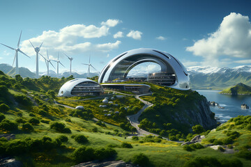 Sustainable green eco friendly building