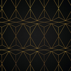 Golden abstract linear luxury style 100 pattern, square modern pattern design.