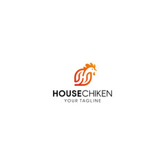 chicken logo with a modern letter H shape