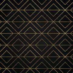 Golden abstract linear luxury style 109 pattern, square modern pattern design.