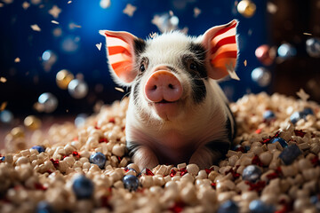Naklejka premium pig