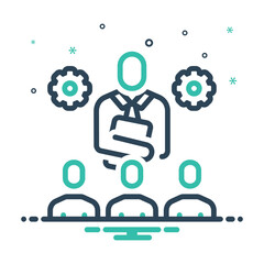 Obraz premium Mix icon for supervisor 