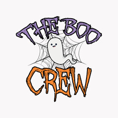 The Boo Crew Halloween Sublimation T-shirt Design