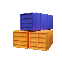 3d icon global logistic with high quality render
