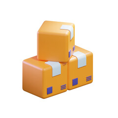 An isometric view for 3d icon box 