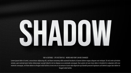 Shadow mock up editable text effect