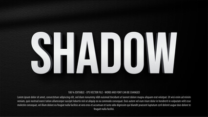 Shadow mock up editable text effect