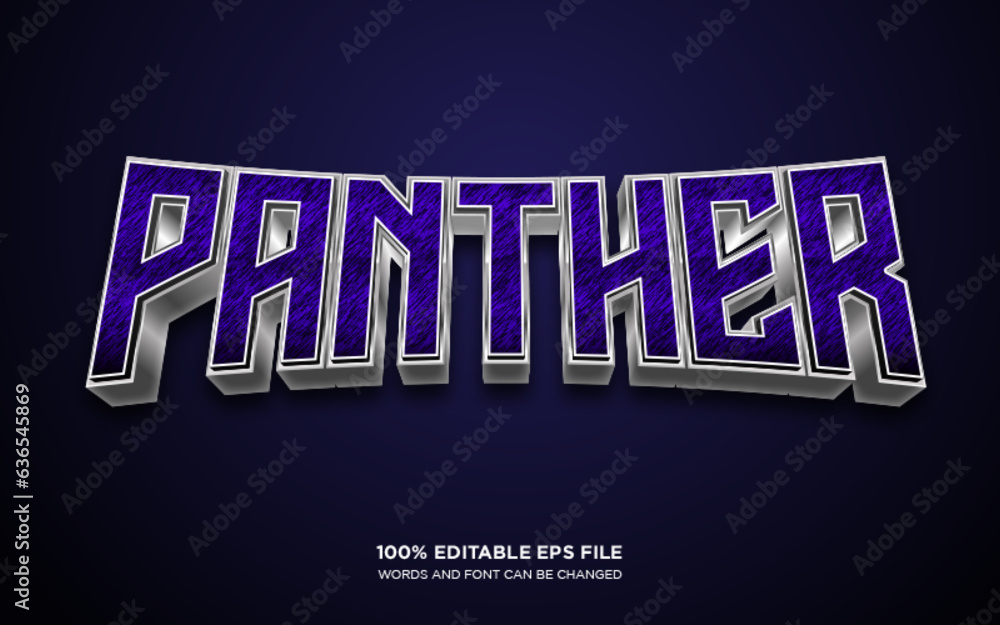 Poster panther 3d editable text style effect