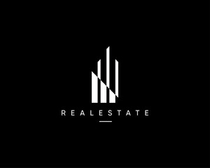 Building logo. Real estate, architecture, construction, apartment, property, cityscape, skyscraper, planning and structure vector design symbol.