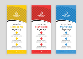 creative  modern business rack card design template