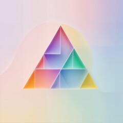 abstract triangle colorful background, Genrative AI