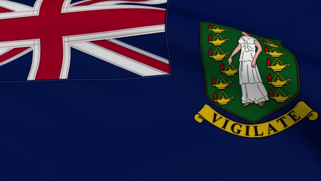 British Virgin Islands Flag Loop Background