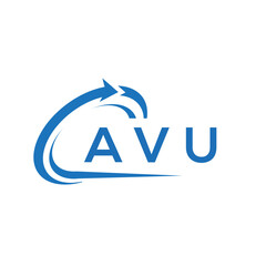 AVU letter logo design on white background. AVU creative initials letter logo concept. AVU letter design.
