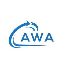AWA letter logo design on white background. AWA creative initials letter logo concept. AWA letter design.
 - obrazy, fototapety, plakaty