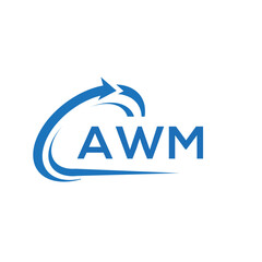 Obraz premium AWM letter logo design on white background. AWM creative initials letter logo concept. AWM letter design. 