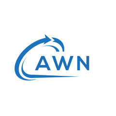 AWN letter logo design on white background. AWN creative initials letter logo concept. AWN letter design.	
