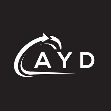 AYD letter logo design on black background. AYD creative initials letter logo concept. AYD letter design.
