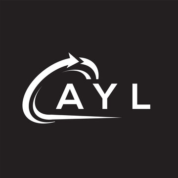 AYL letter logo design on black background. AYL creative initials letter logo concept. AYL letter design.
