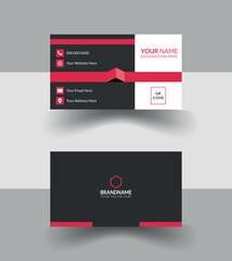 Professional Corporate minimal Business card design.Black,white and red combination smart business card for smart people. White and red contrast look more smart. Easy editable smart card.Easy recognis