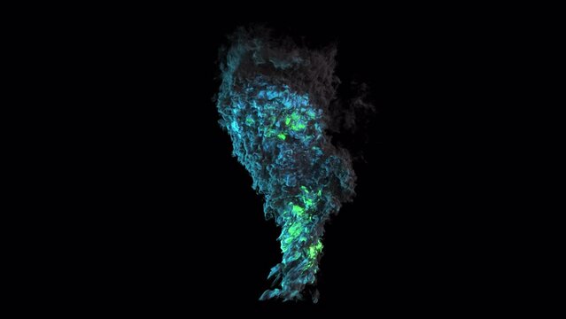 Pyro Tornado Chemical Explosion Simulation 4K Loop
