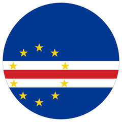 Cape Verde flag circle. Flag of Cape Verde circle shape