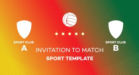 Volleyball Championship Poster Vector. Sport Event Flyer, Brochure, Invitation, Poster Design Layout Template.