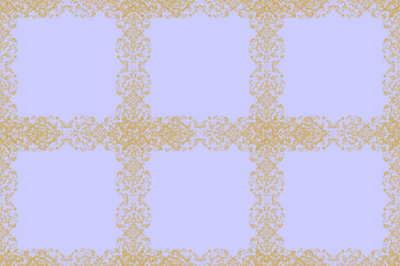 Seamless pattern with interesting doodles on colorfil background. Pano. Raster illustration.