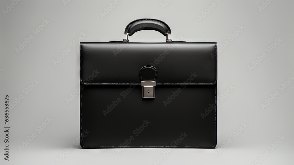 Poster a black briefcase with a lock on the front of it. generative ai