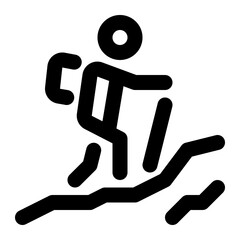 Mountain Hiking Icon