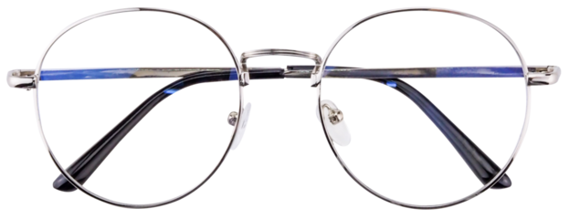 Oval glasses with transparent background