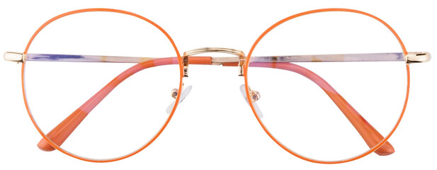 Oval glasses with transparent background