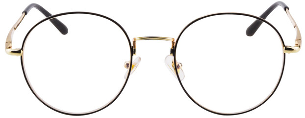 Oval glasses with transparent background