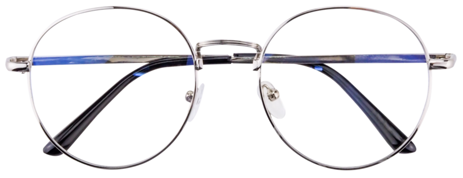 Oval glasses with transparent background