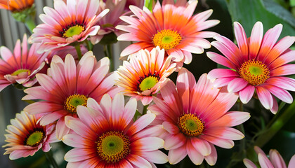 Fototapeta premium Pink and orange Transvaal daisy's in bunch of flowers