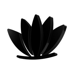 This is a beautifully designed 3D abstract icon with a beautiful metallic texture.